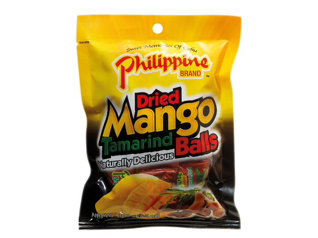 Getrocknete Mango-Tamarinden-Kügelchen