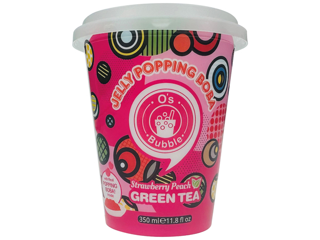 Boba Getränk Erdbeere & Pfirsch
