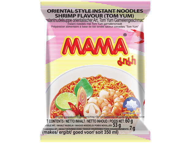 Instant Nudeln Tom Yum Garnelen