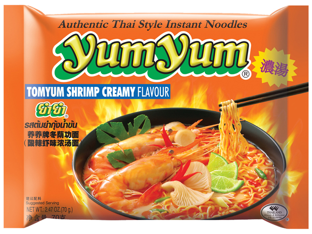 Instant Nudeln Tom Yum Garnelen-Rahm