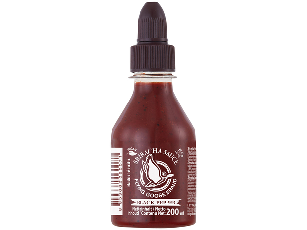 Sriracha Chilisauce Schwarzer Pfeffer