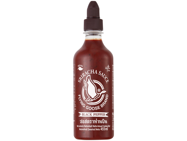 Sriracha Chilisauce Schwarzer Pfeffer