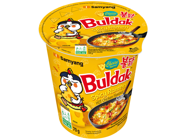 Instant Nudeln Scharfes Huhn Käse