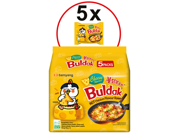 Instant Nudeln Scharfes Huhn Käse