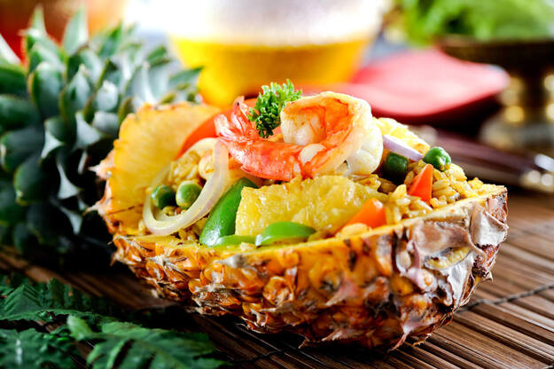 Gebratener Ananas-Reis